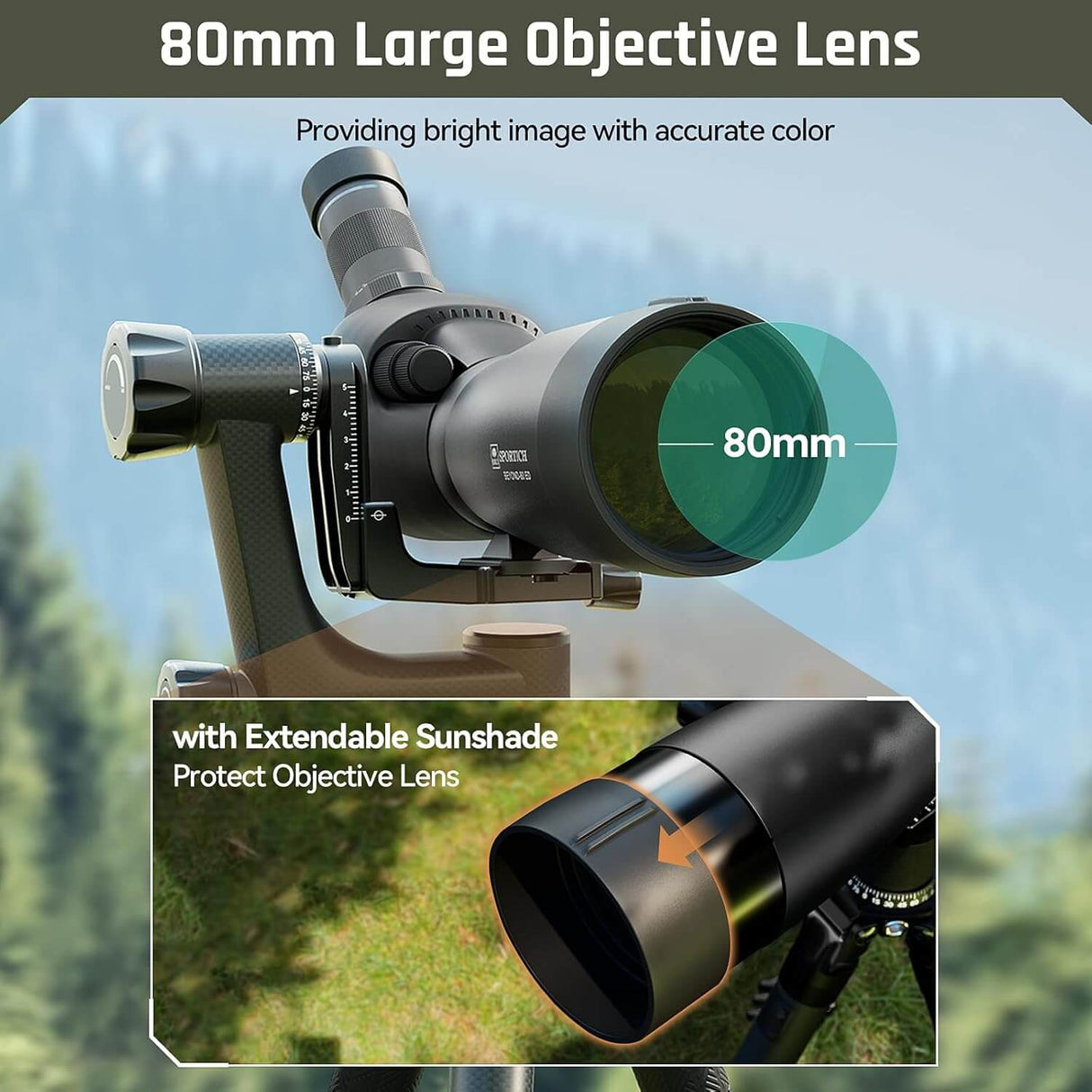 SIRUI Beyond S6080A Spotting Scopes For Hunting & Observation