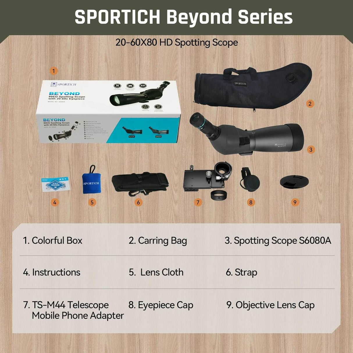 SIRUI Beyond S6080A Spotting Scopes For Hunting & Observation