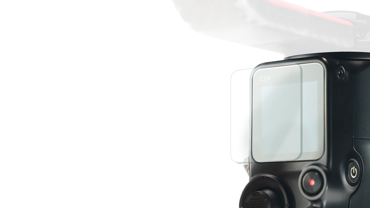 Tilta TGA-PK screen protector applied to the DJI RS 2 touchscreen