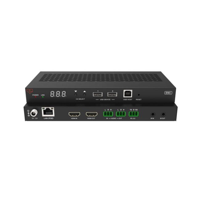 VigilLink 1G H.265 1080p@60HZ AVoIP Transmitter with Videowall Processing (KVM, IR)