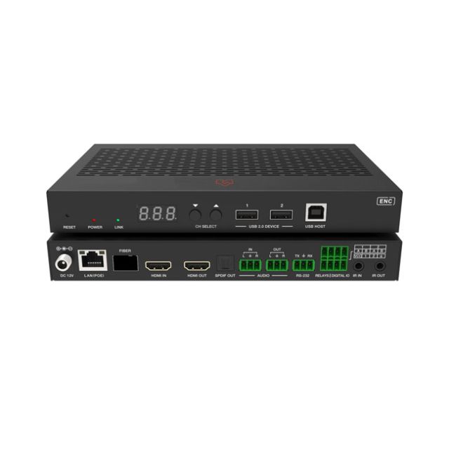 VigilLink 1G JPEG2000 4K60 4:4:4 AVoIP Transmitter with Videowall Processing (KVM, IR, RS-232)