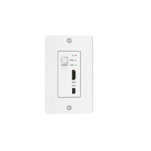 VigilLink 18Gbps 2x1 HDMI/miniDP Wall Plate Transmitter with Auto-Switching (40m, White)