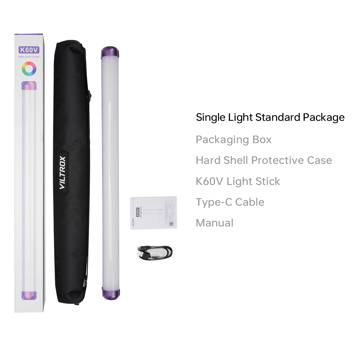 Viltrox K60V RGB Light Stick -Neon Purple