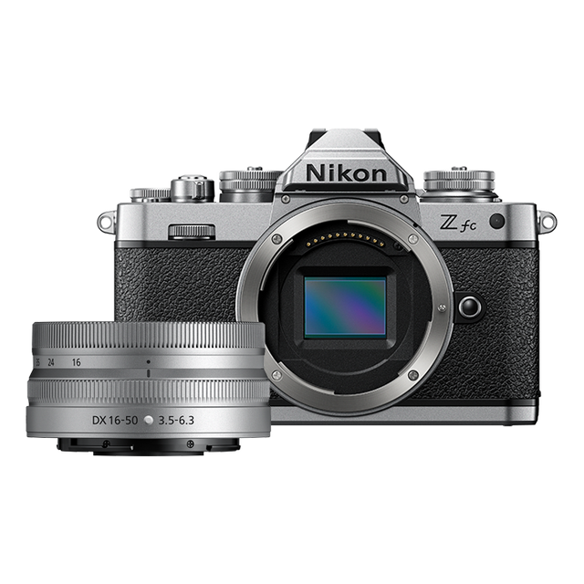 Nikon Z fc Mirrorless Camera with NIKKOR Z DX 16-50mm f/3.5-6.3 VR Lens Kit (Silver) - Image 1