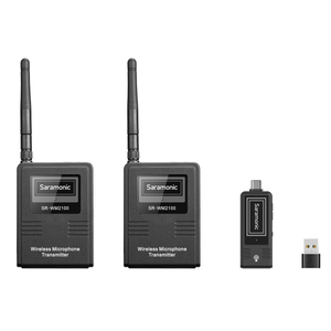 SR-WM2100U2 2-Person Wireless Lavalier System w/ USB-C Receiver + USB Adapter for Computers & Mobile